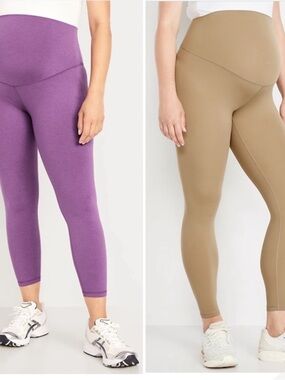 Set of 2 Old Navy Maternity Full Panel 7/8 Leggings